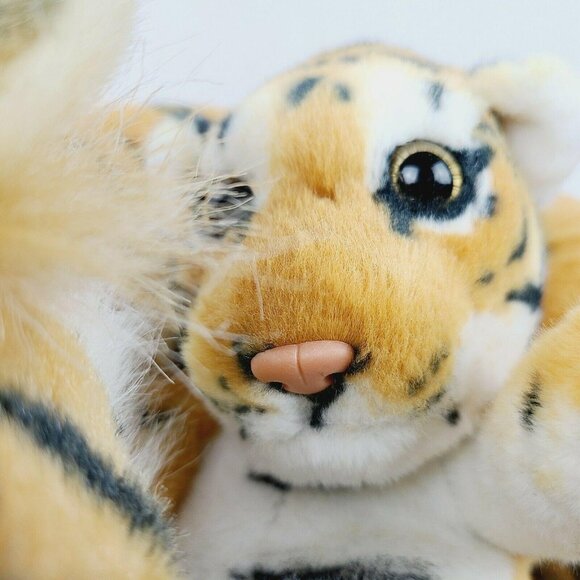 Bengal Tiger with Cub Plush Large Realistic Mom Baby Lying Down Stuffed Animal - Picture 7 of 8